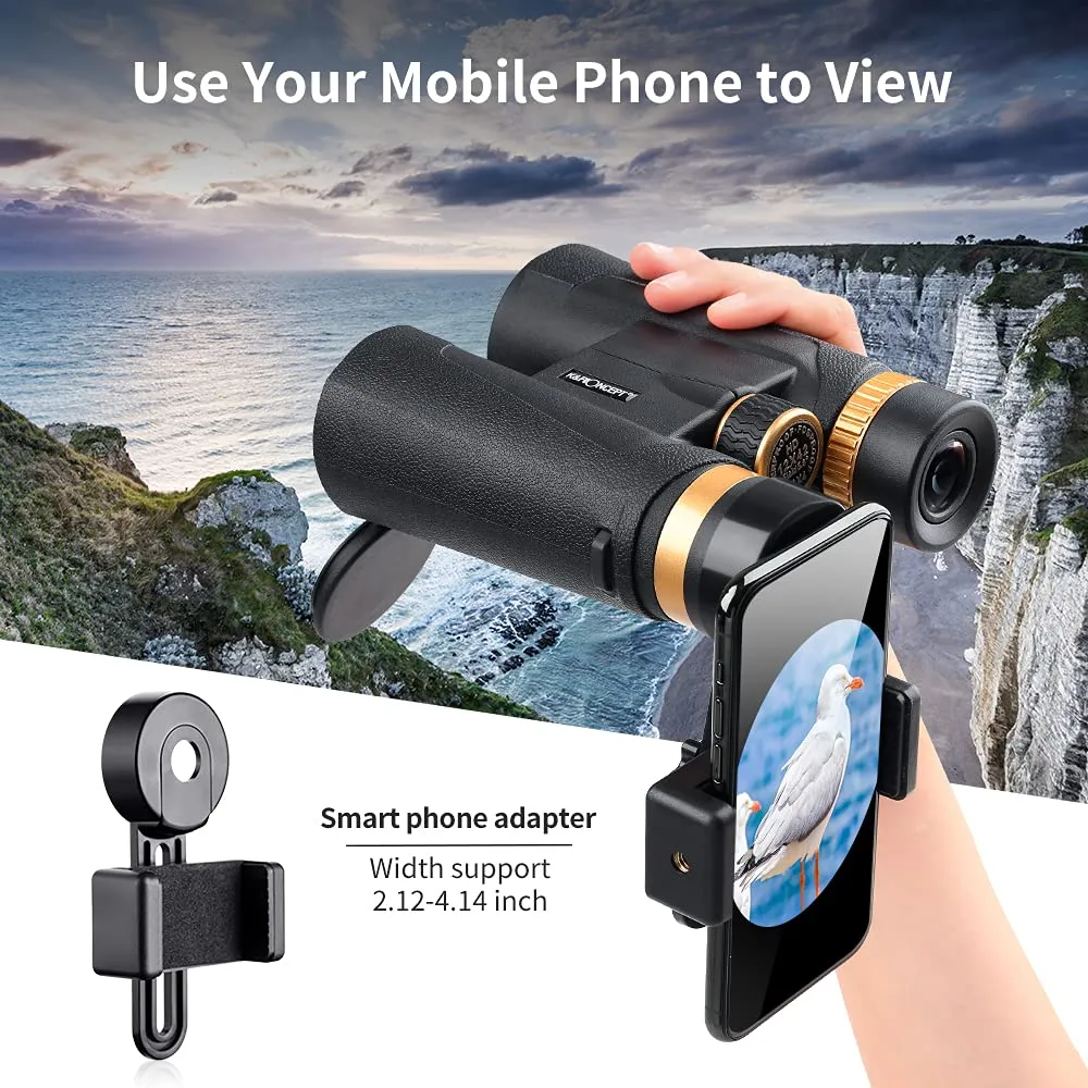 K&F Concept 12x42 binocolo professionale con clip telefono