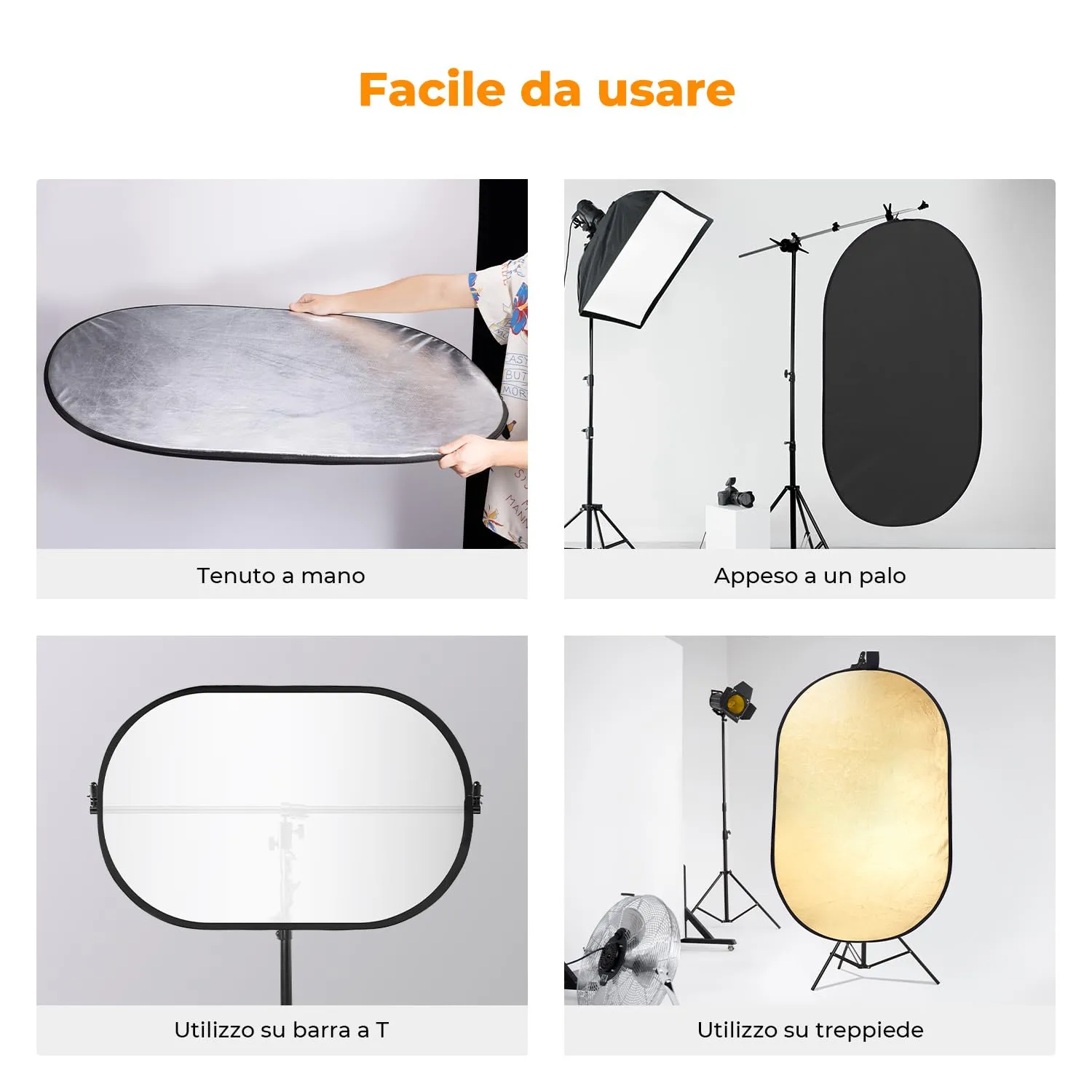 K&F Concept riflettore fotografico 5in1 100x150cm