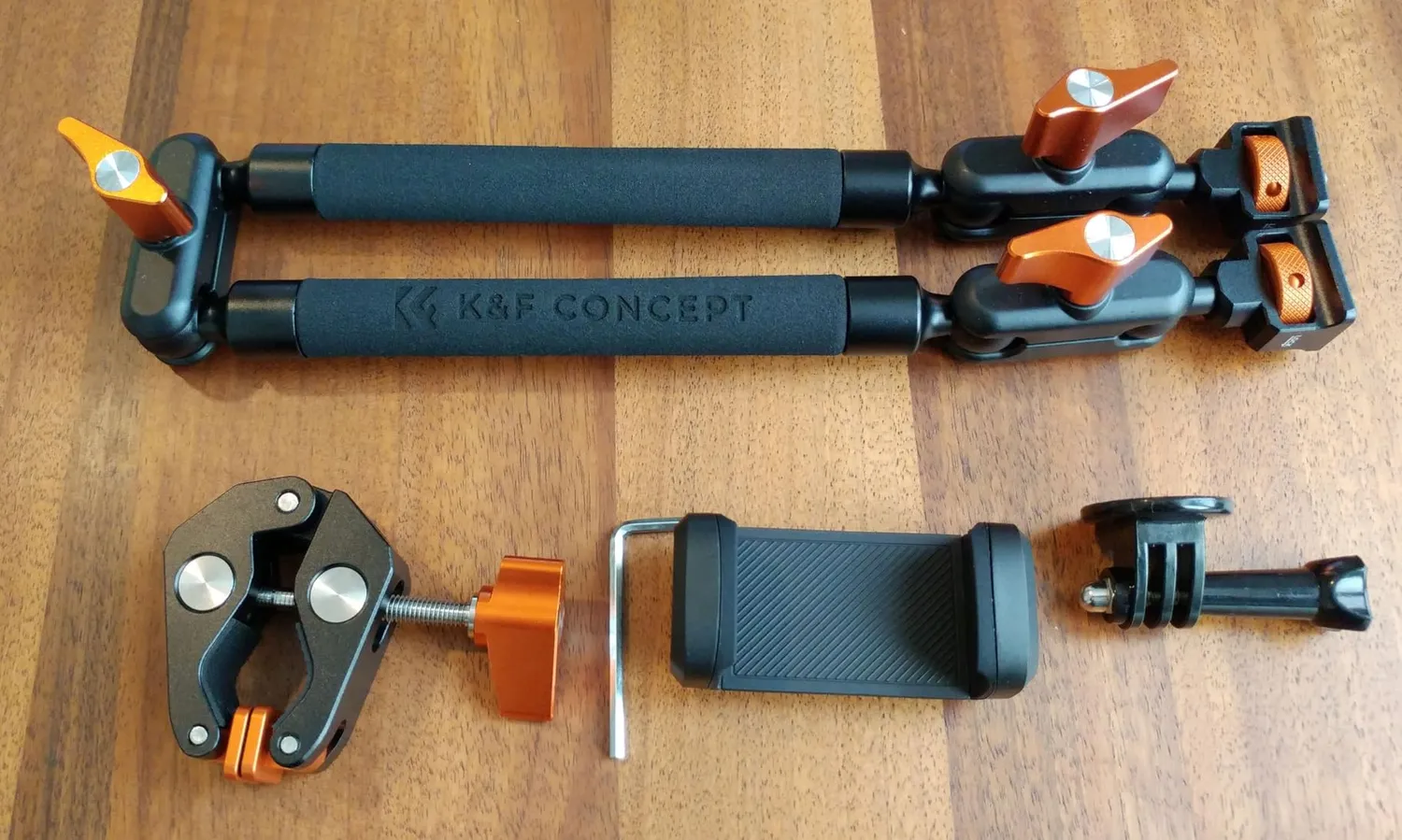 K&F Concept Braccio Magico 22" Kit Super Clamp Telefono Action Cam