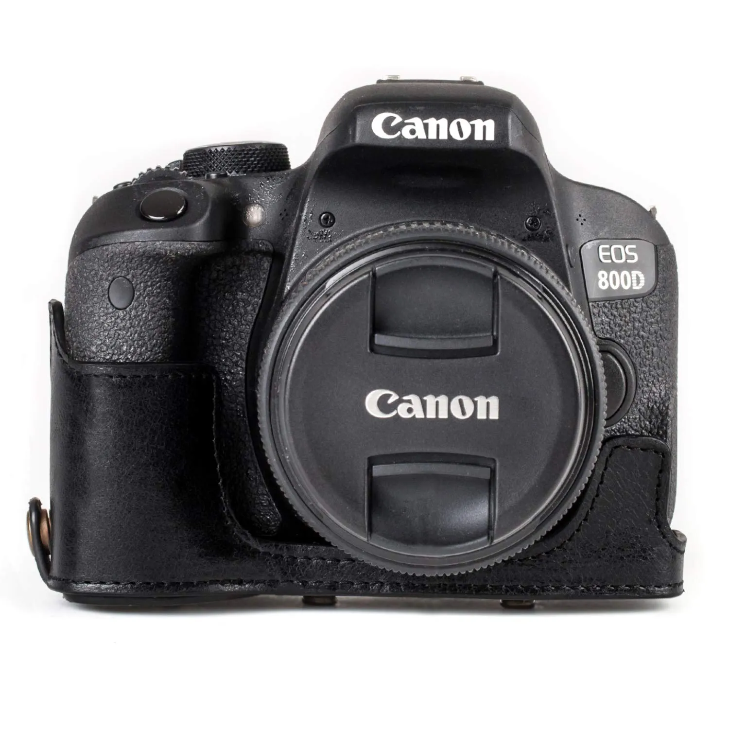MegaGear Ever Ready custodia reflex Canon 800D vera pelle nera