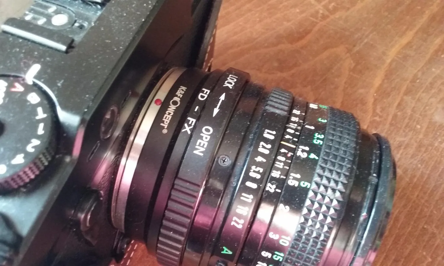 K&F Concept FD-FX adattatore obiettivi Canon FD-Fuji X manuale
