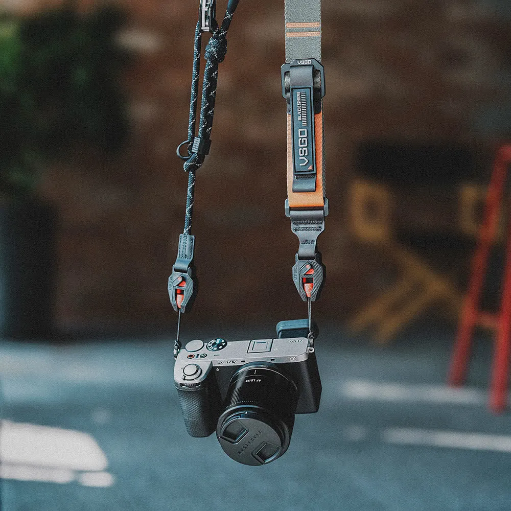 VSGO Black Snipe tracolla fotocamera 2-in-1 grigio nero