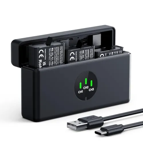K&F Concept Osmo Action Kit 3 Batterie 2100mAh + Box USB-C