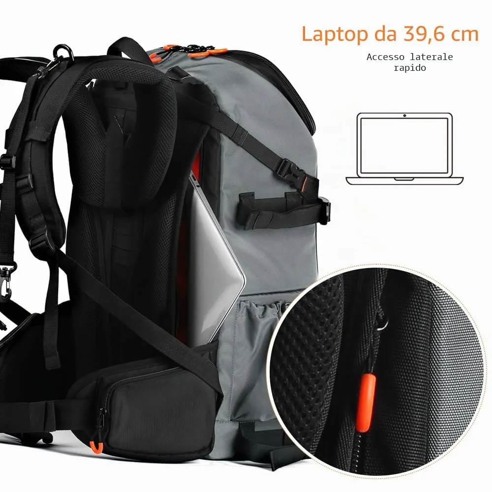 K&F Concept zaino fotocamera 32L 15,6" nero professionale