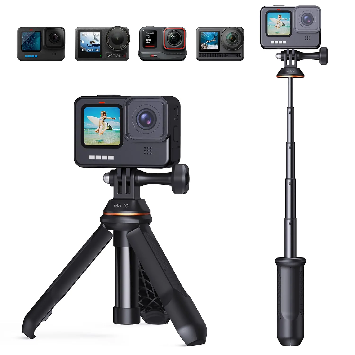 K&F Concept MS19 bastone selfie magnetico 162cm