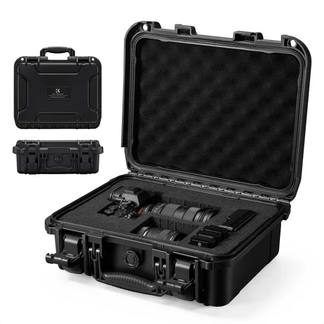 Concept valigia fotografica rigida IP67 34,5cm nera schiuma