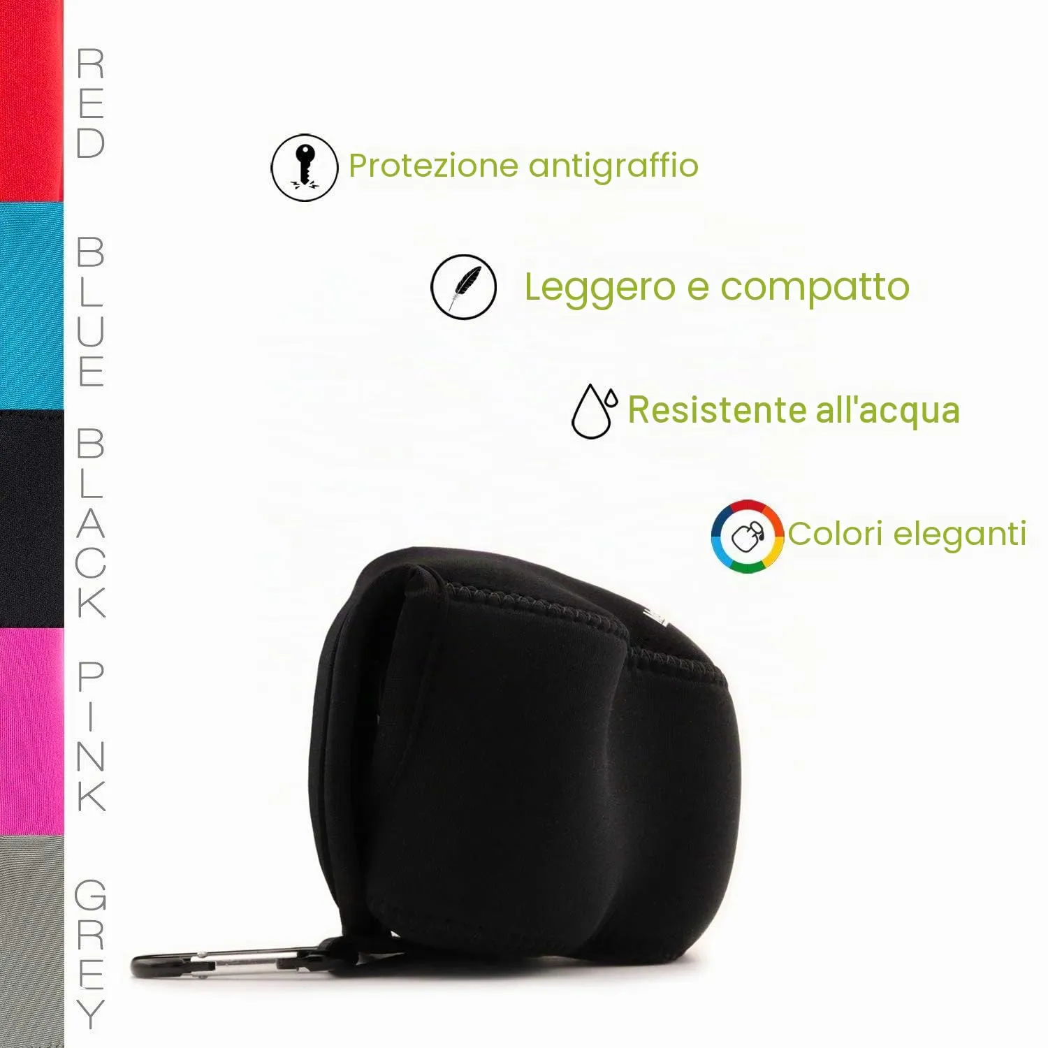 MegaGear MG835 custodia neoprene Panasonic LX100 II nero