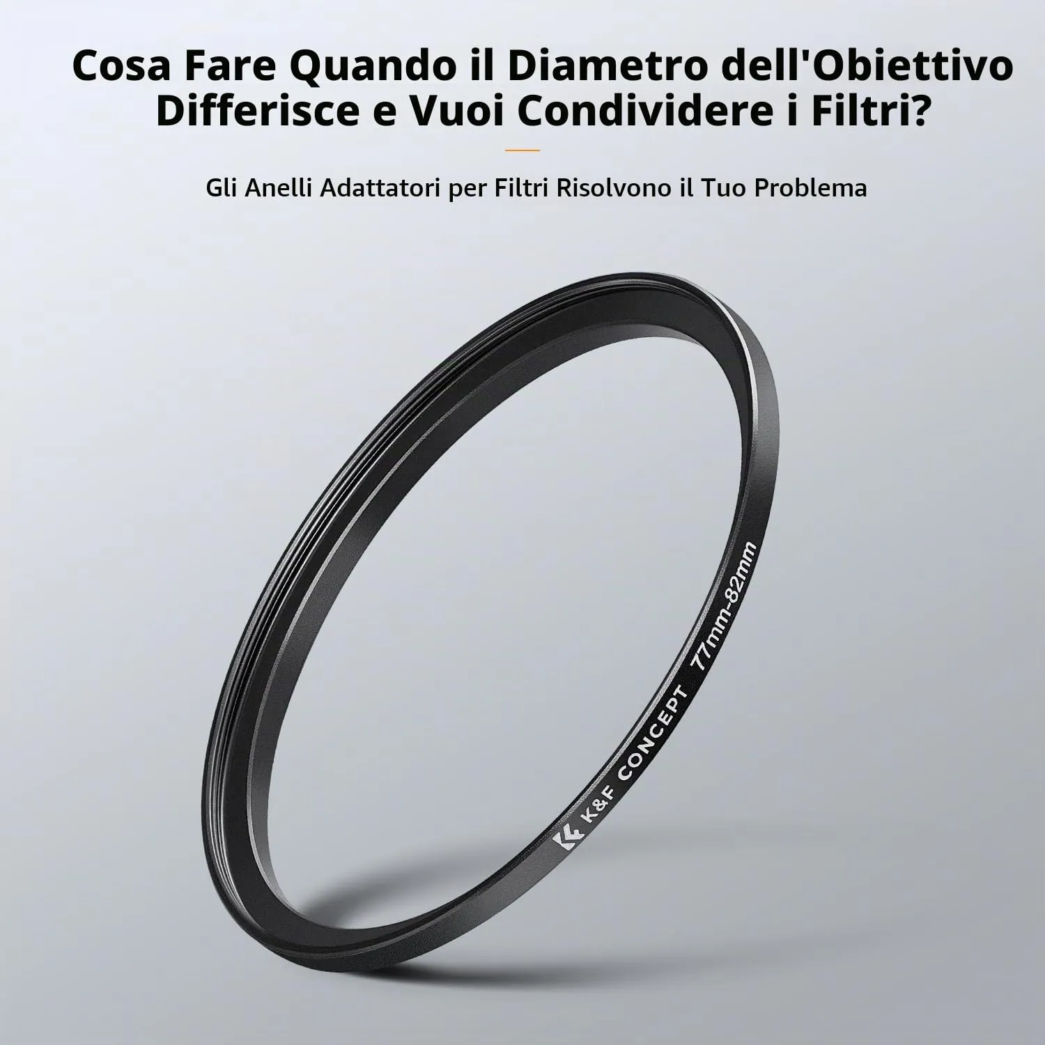 K&F Concept 18 pezzi anelli filtri step up down