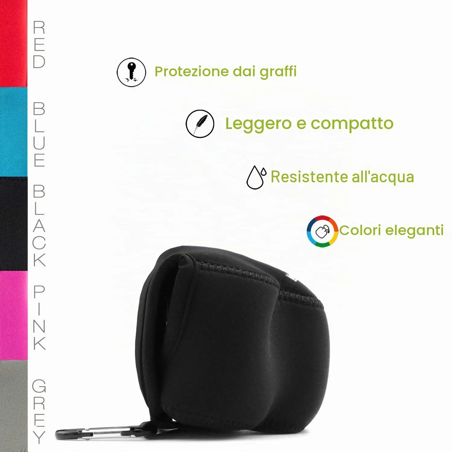 MegaGear MG063 custodia neoprene Sony A6000 nero 16-50mm