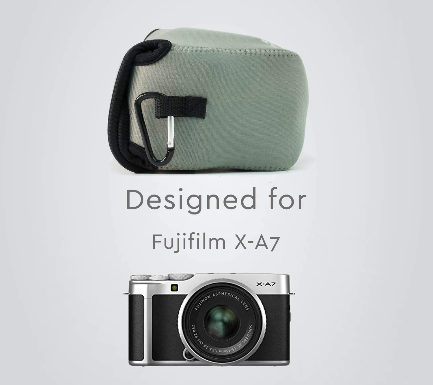 MegaGear MG1775 Custodia Fujifilm X-A7 neoprene grigia
