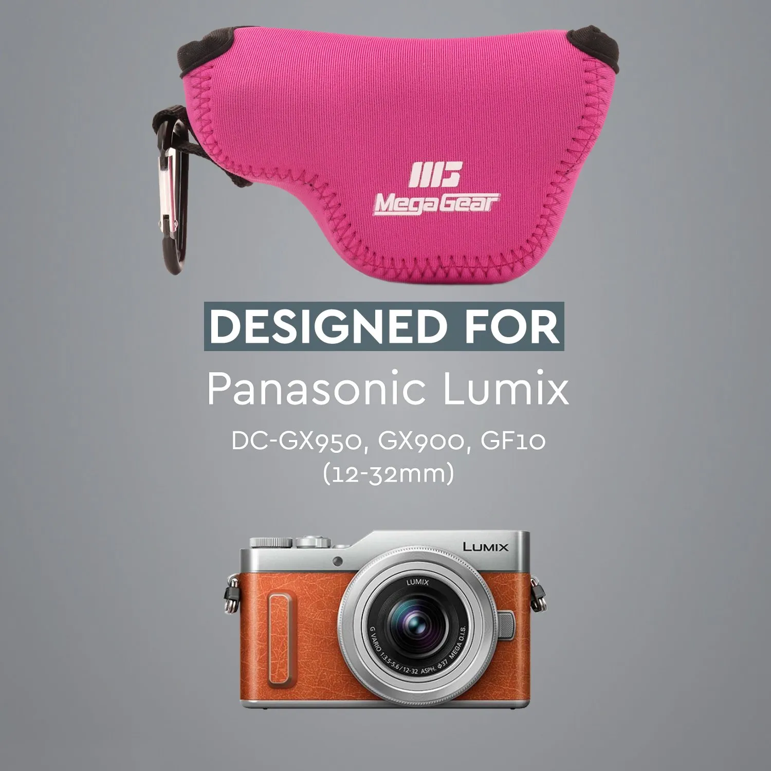 MegaGear MG1462 Lumix GX900 GF10 custodia neoprene rosa