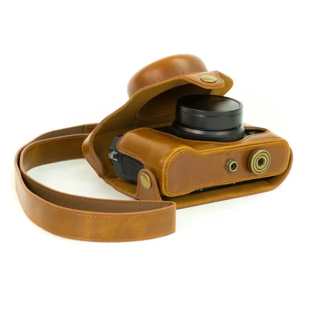 MegaGear Fujifilm X30 custodia pelle marrone chiaro ever ready