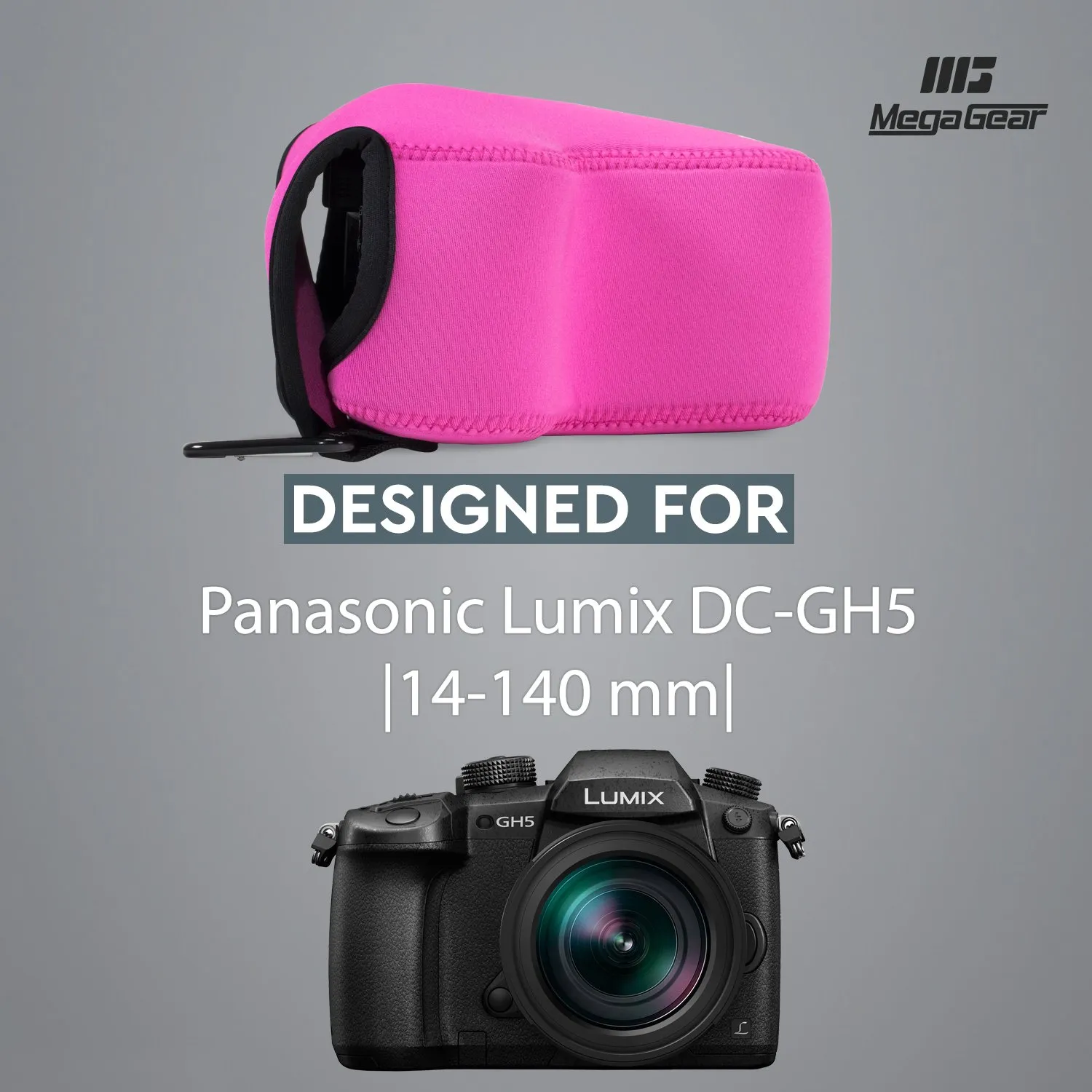 MegaGear Custodia Neoprene Panasonic Lumix GH5 14-140mm