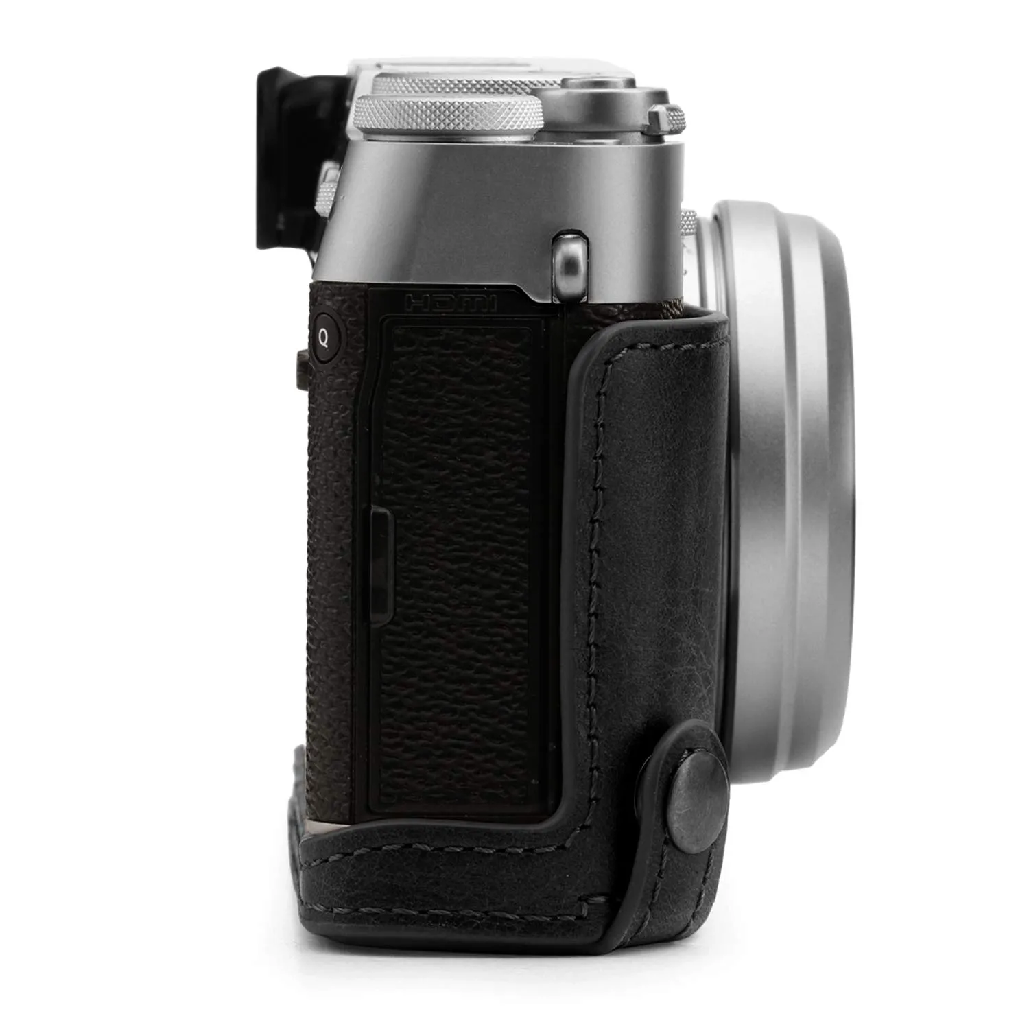 MegaGear custodia vera pelle Fujifilm X100V nero