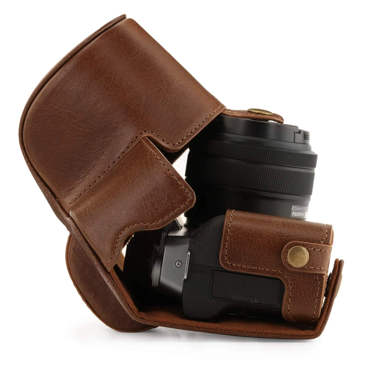 MegaGear MG1884 Ever Ready Custodia pelle Fujifilm X-T200 marrone