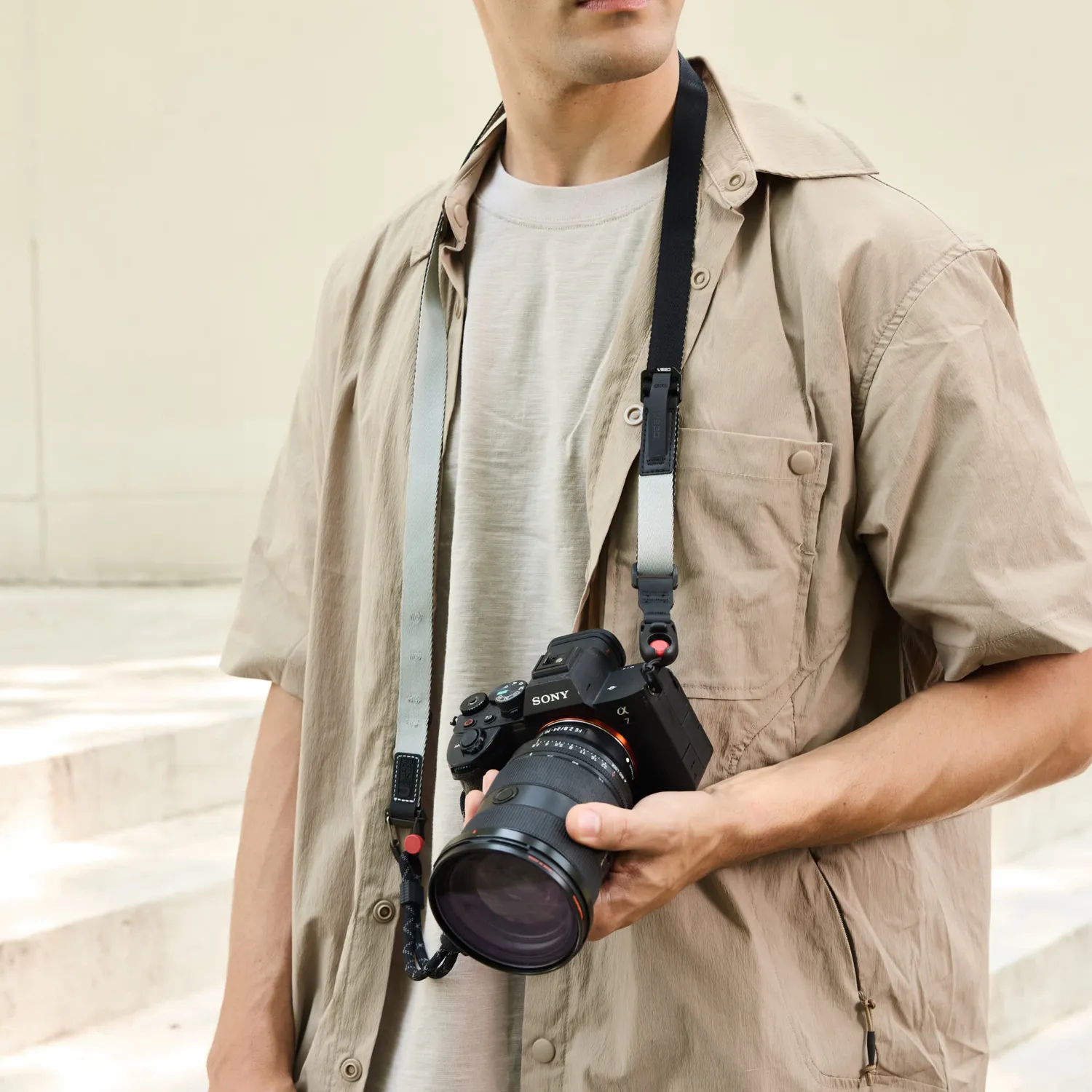 VSGO Black Snipe Urban Elite tracolla fotocamera grigio nero