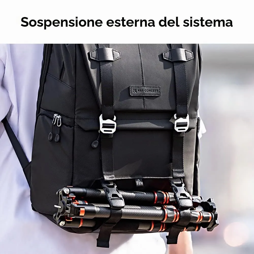K&F Concept zaino fotografico 20L nero laptop 15,6" drone