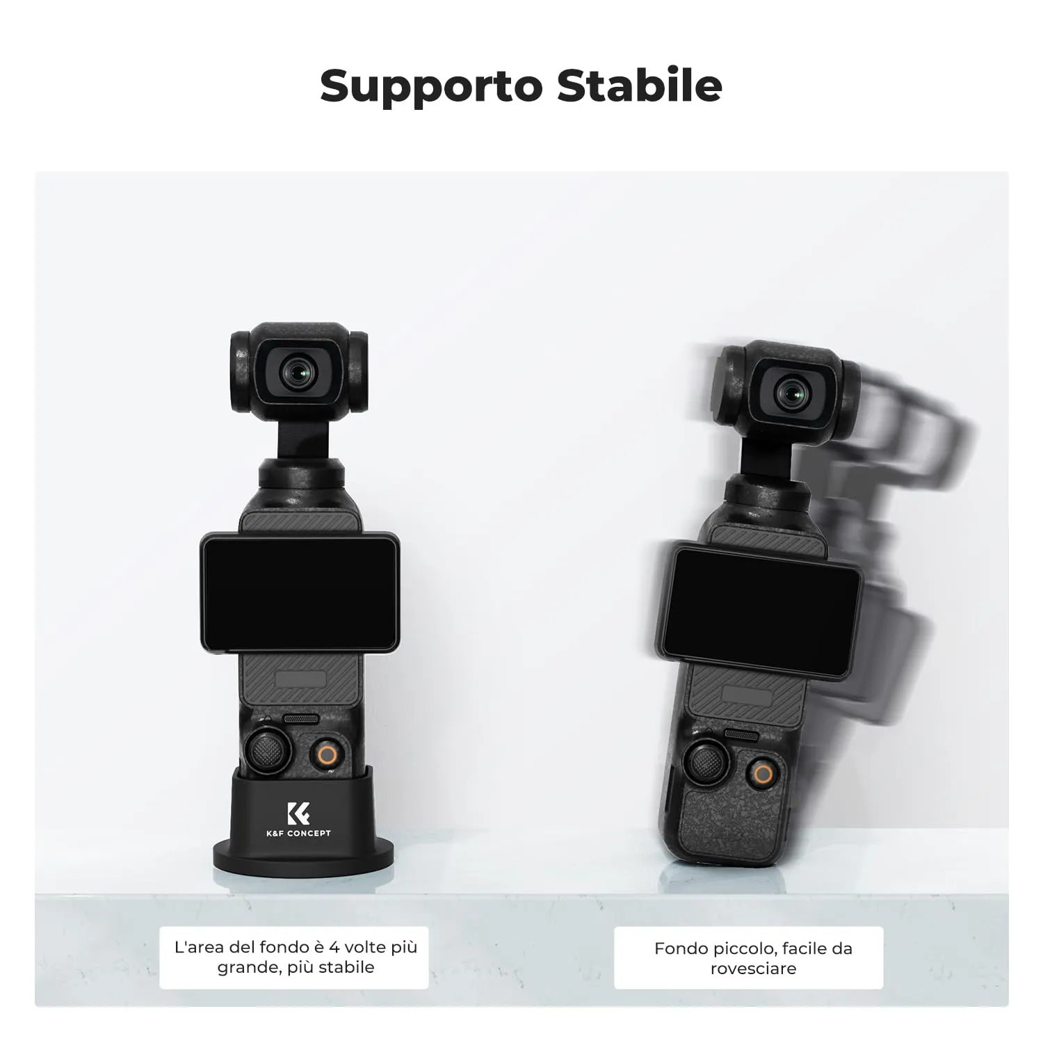 K&F Concept supporto silicone DJI Osmo Pocket 3 stand scrivania