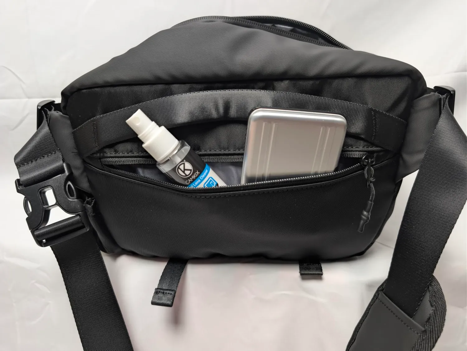 K&F Concept borsa tracolla fotocamera 6L nera divisori