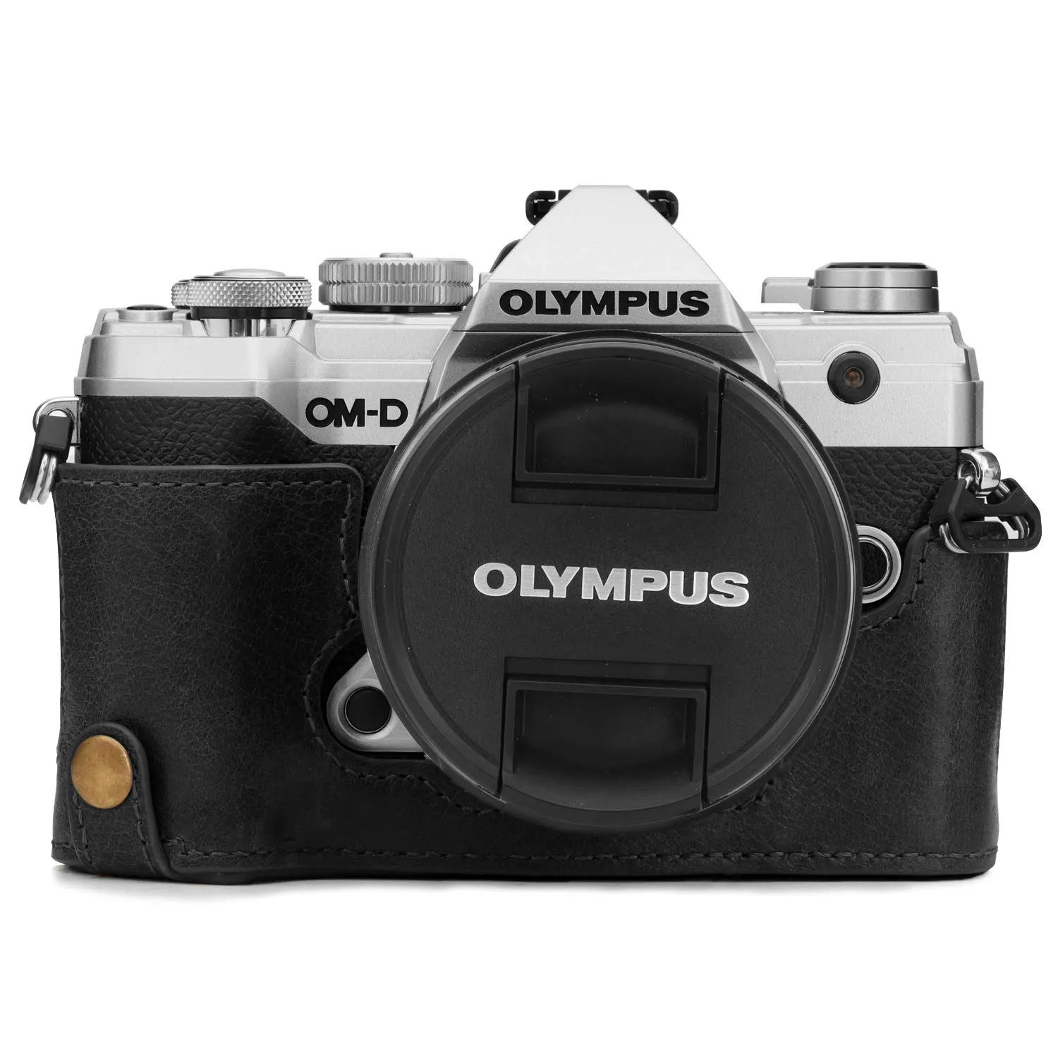 MegaGear Ever Ready mezza custodia E-M5 Mark III nera pelle