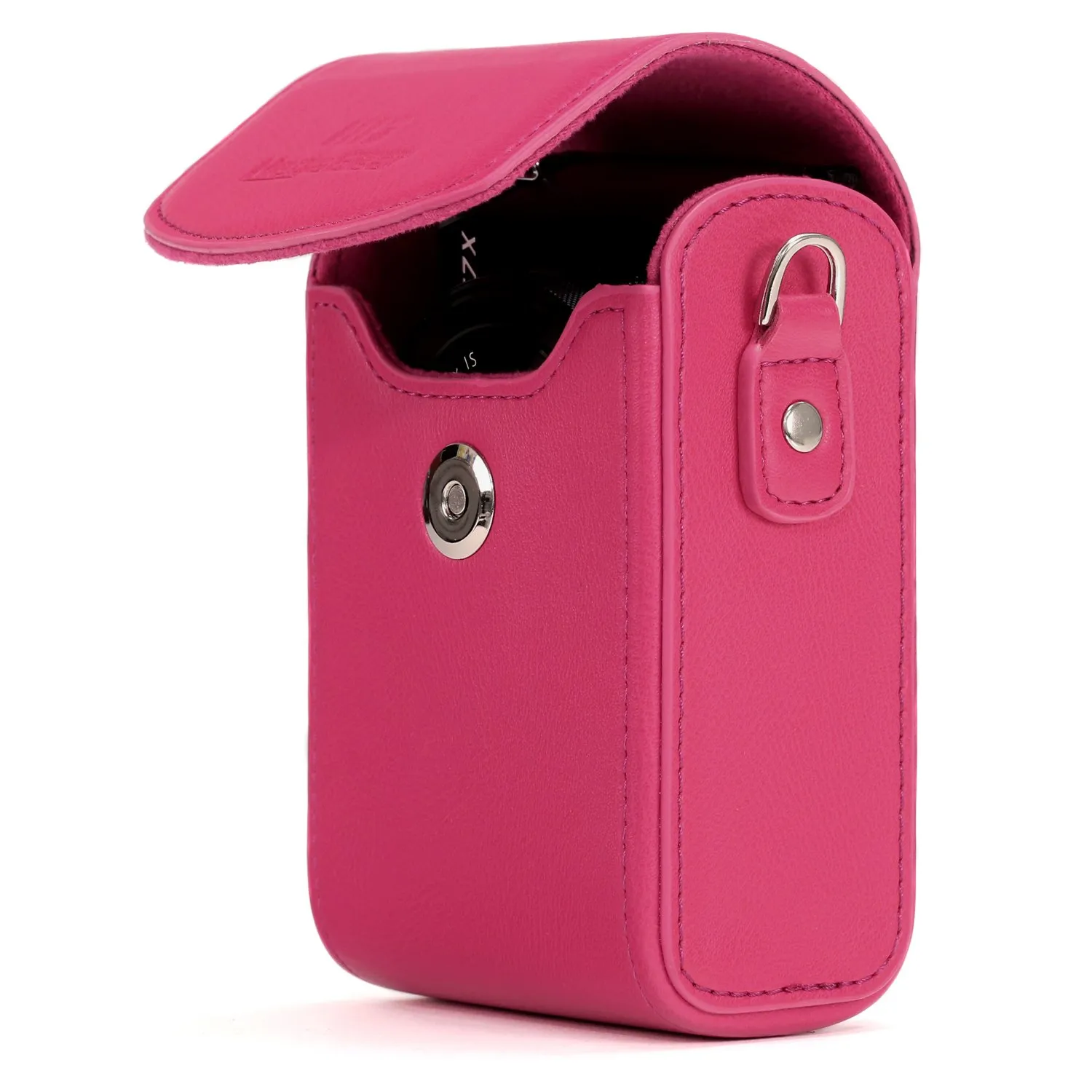 MegaGear MG1254 Custodia Fotocamera Rosa ecopelle