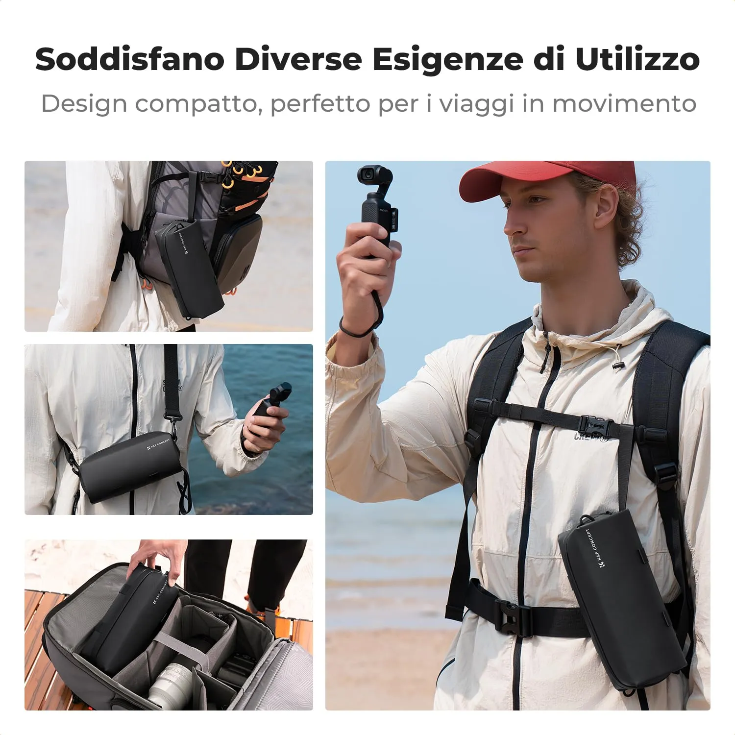 Concept borsa trasporto DJI Osmo Pocket 3/4 Creator nera