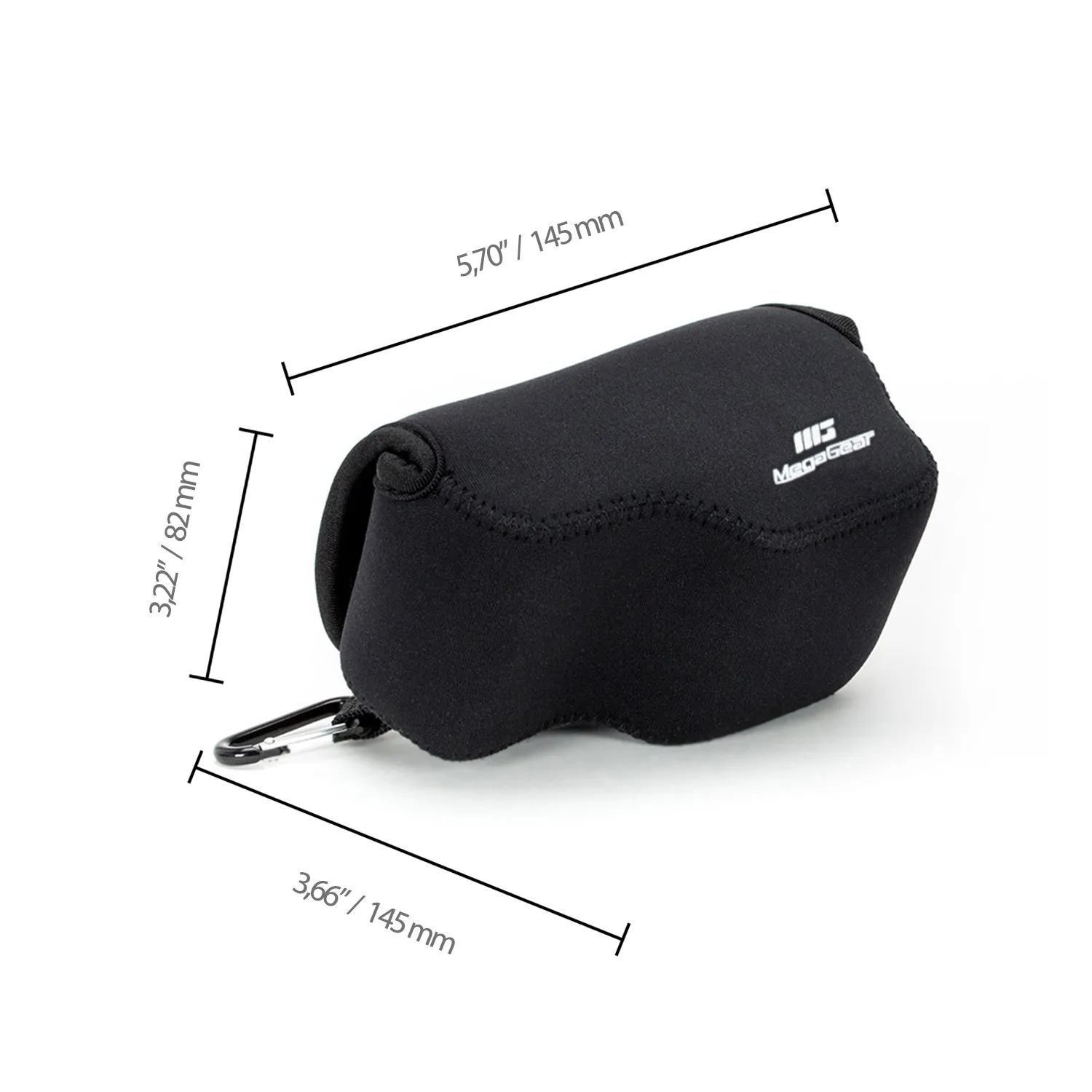 MegaGear MG063 custodia neoprene Sony A6000 nero 16-50mm