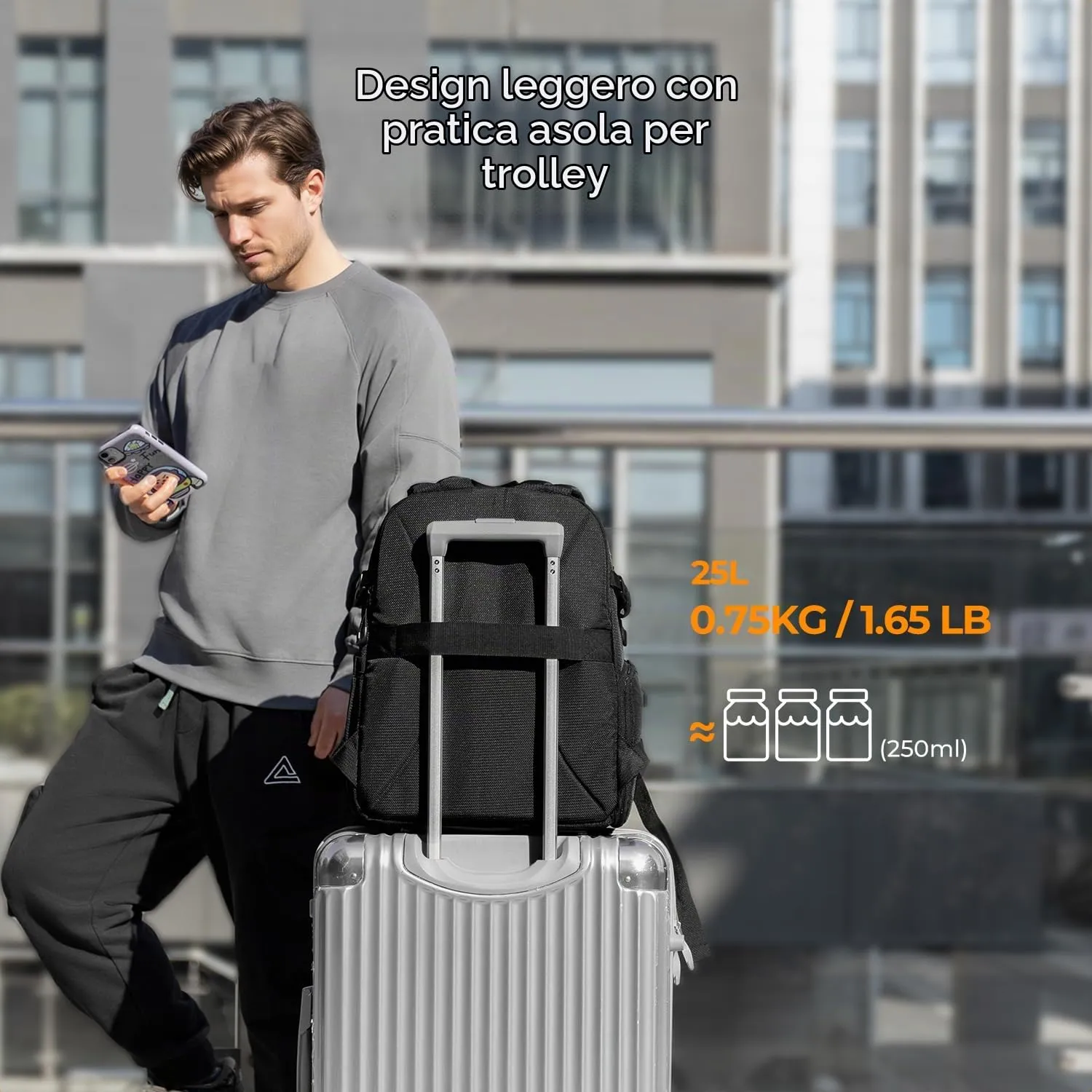 K&F Concept zaino fotografico 25L impermeabile leggero
