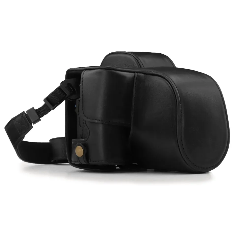 MegaGear MG1446 Custodia Fotocamera Canon M50 Nero Ecopelle
