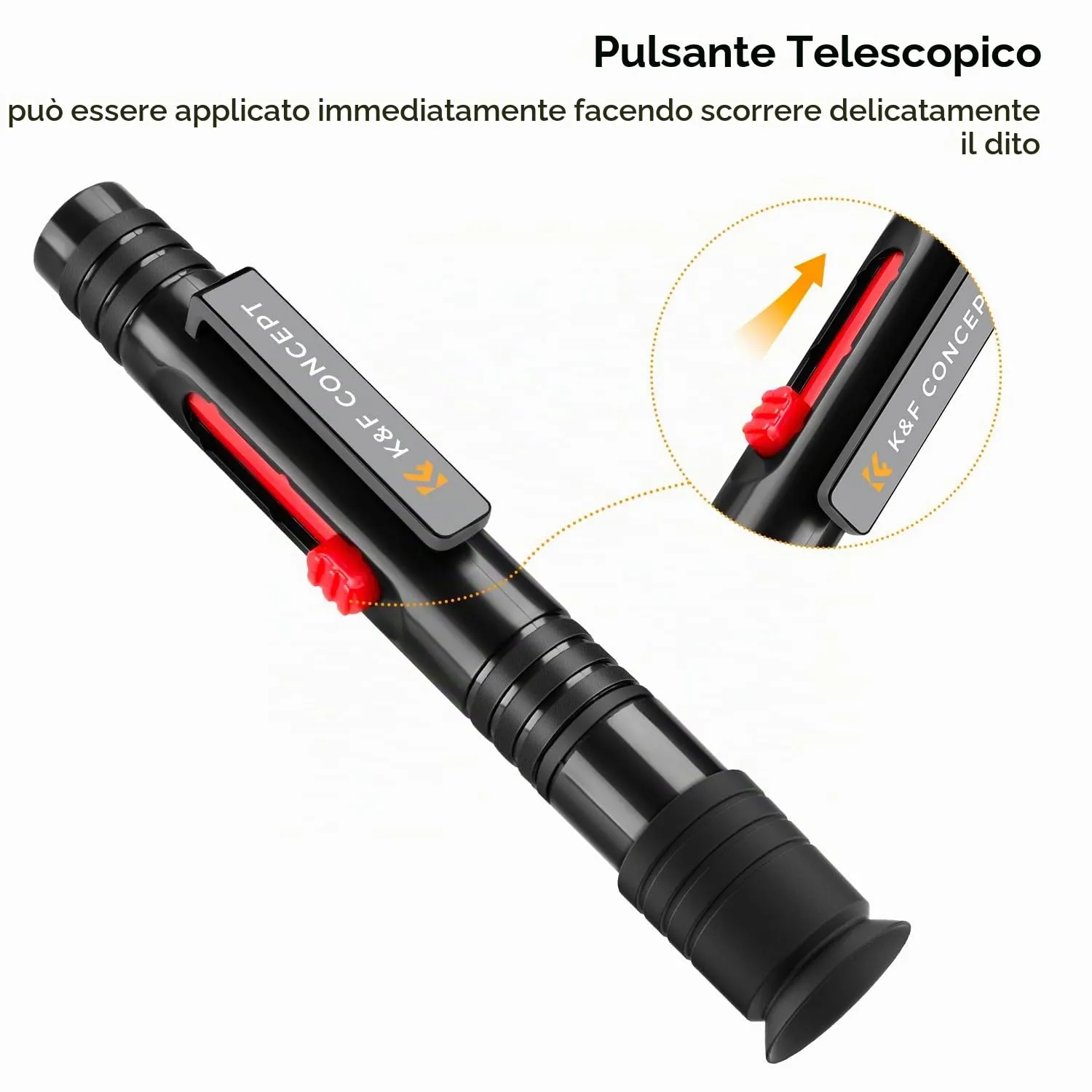 K&F Concept Penna Pulizia Lenti Carbonio spazzola
