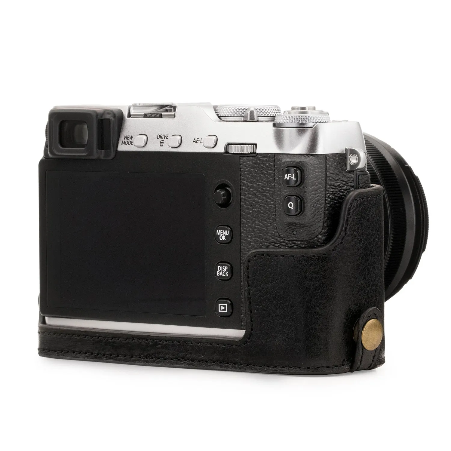 MegaGear MG1342 Custodia Mezza Pelle Fujifilm X-E3 Nera