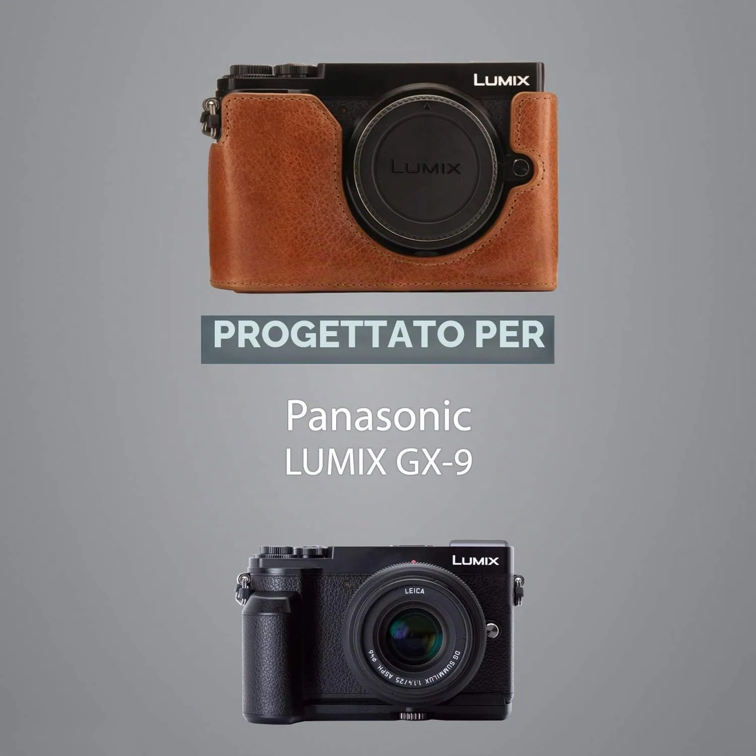 MegaGear Ever Ready custodia vera pelle GX9 marrone chiaro
