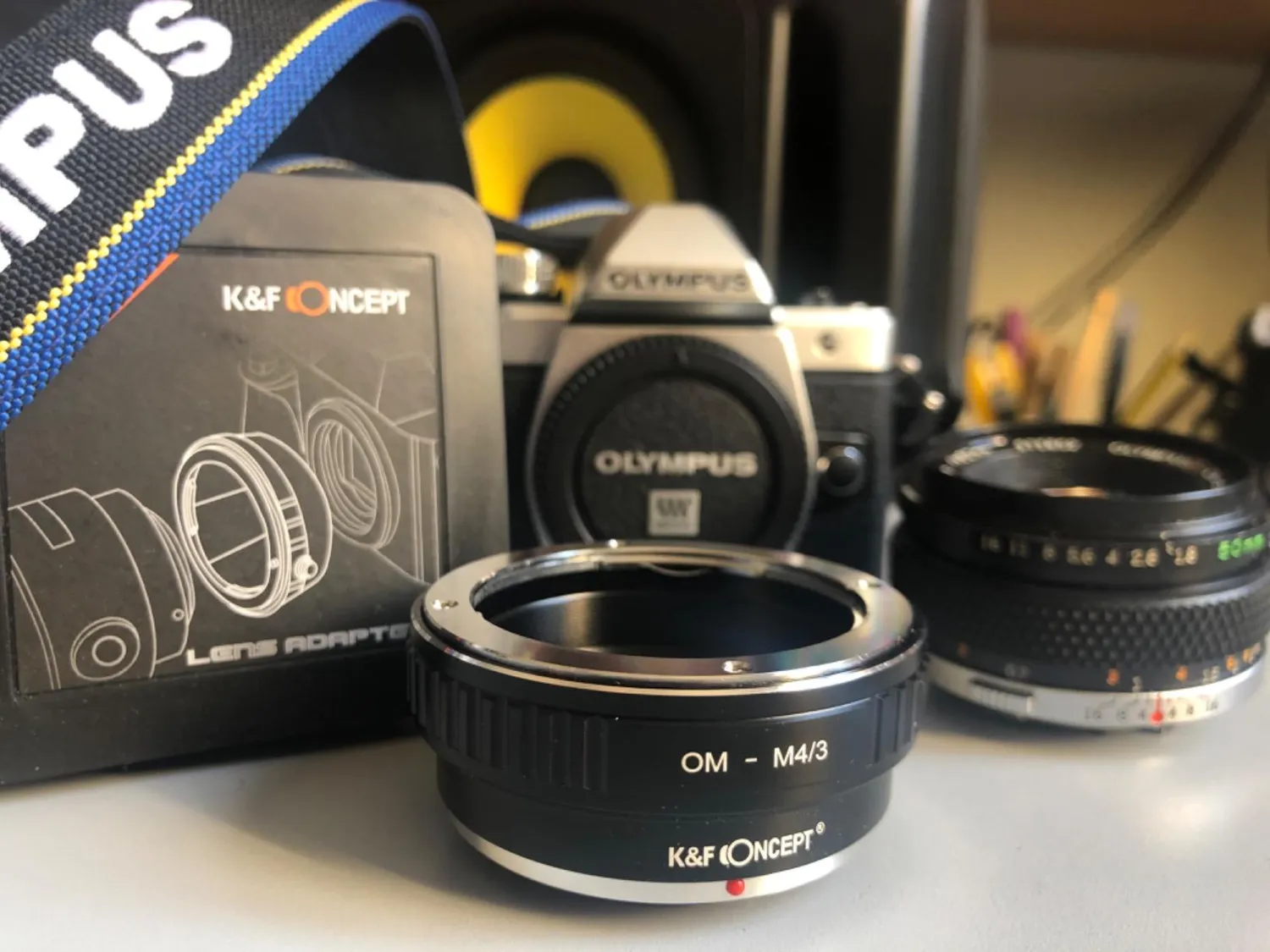 K&F Concept adattatore OM-Micro 4/3 manuale metallo