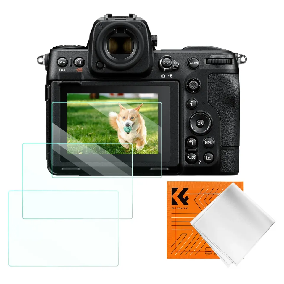 K&F Concept pellicole vetro Nikon Z9 Z8 3 pezzi 9H