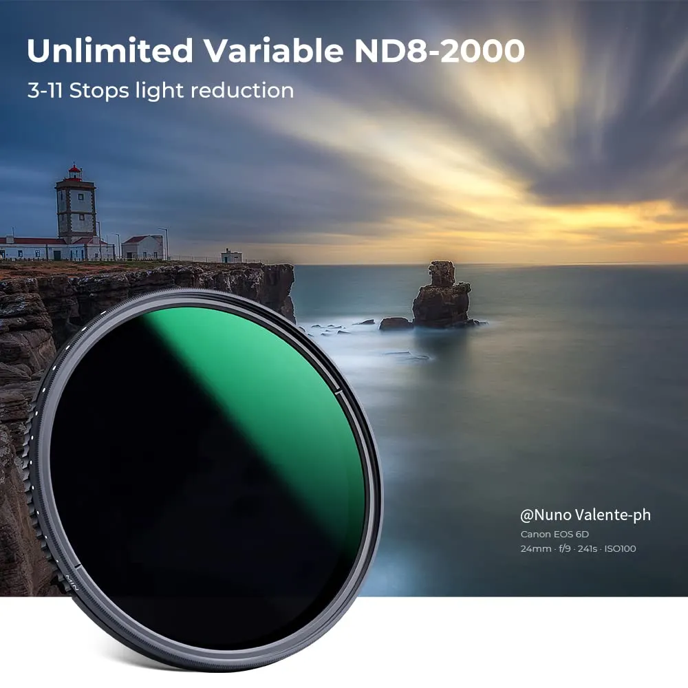 K&F Concept Nano-Dazzel Filtro ND Variabile 37mm ND8-2000