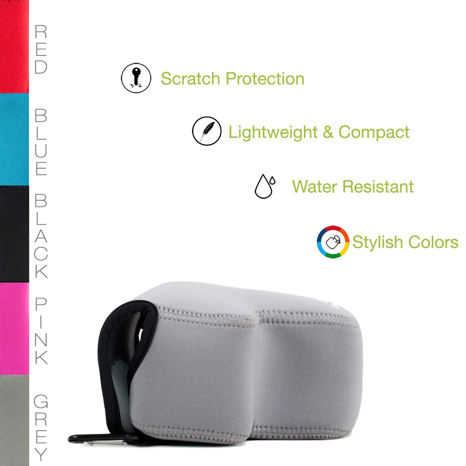 MegaGear custodia neoprene Olympus E-M1 12-40mm grigia