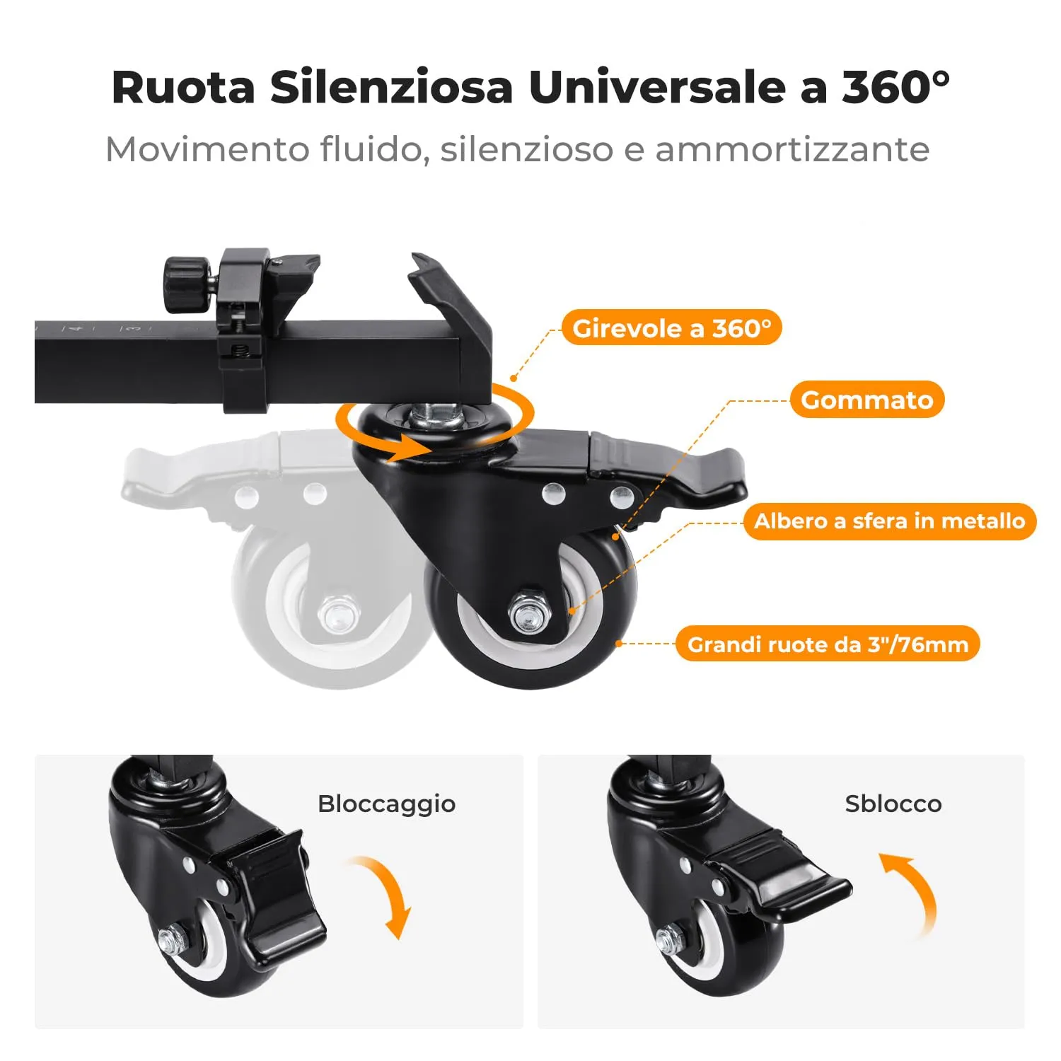 K&F Concept Heavy Duty carrello treppiede universale 20 kg