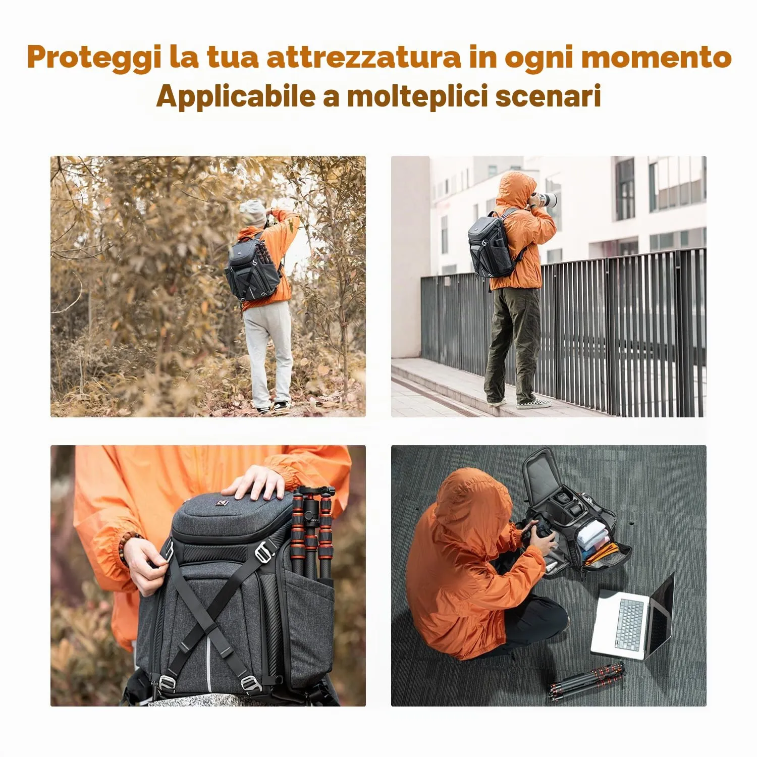 K&F Concept Alpha Zaino Fotografico 25L con Laptop 15,6"