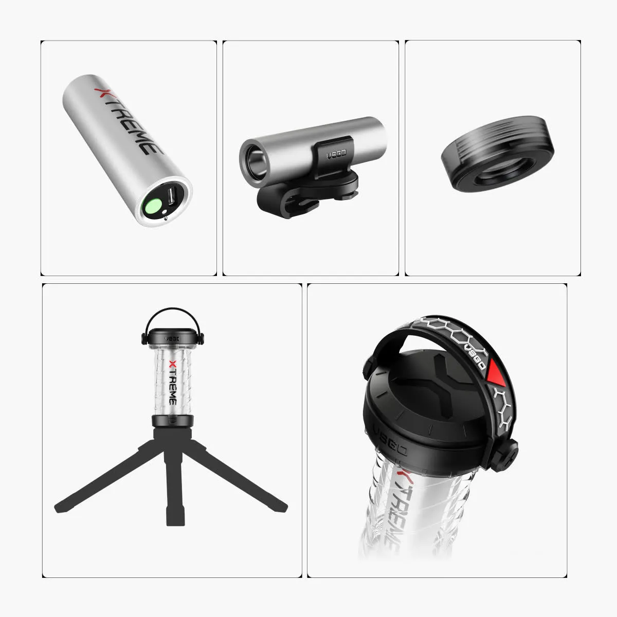 VSGO VP008 lanterna LED ricaricabile 120 lumen
