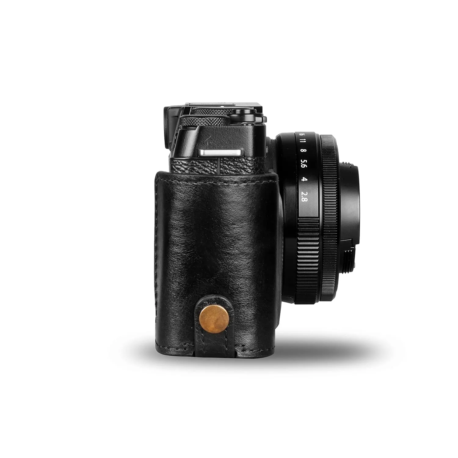MegaGear X-E4 Custodia Pelle Nera Vera Pelle Ever Ready