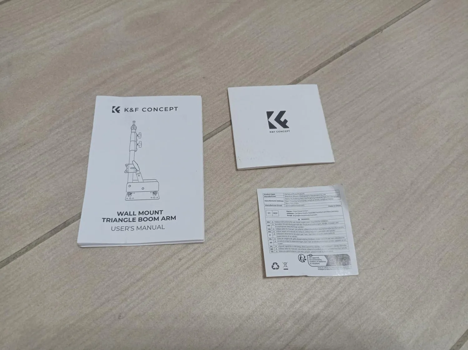 K&F Concept braccio triangolare parete 130cm metallo 1/4"-3/8"