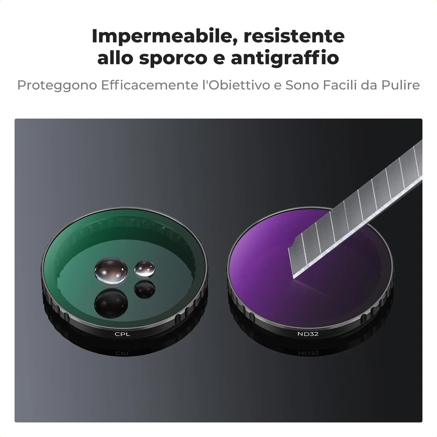 K&F Concept Osmo Action Filtri CPL ND8 ND16 ND32 Set 4pz