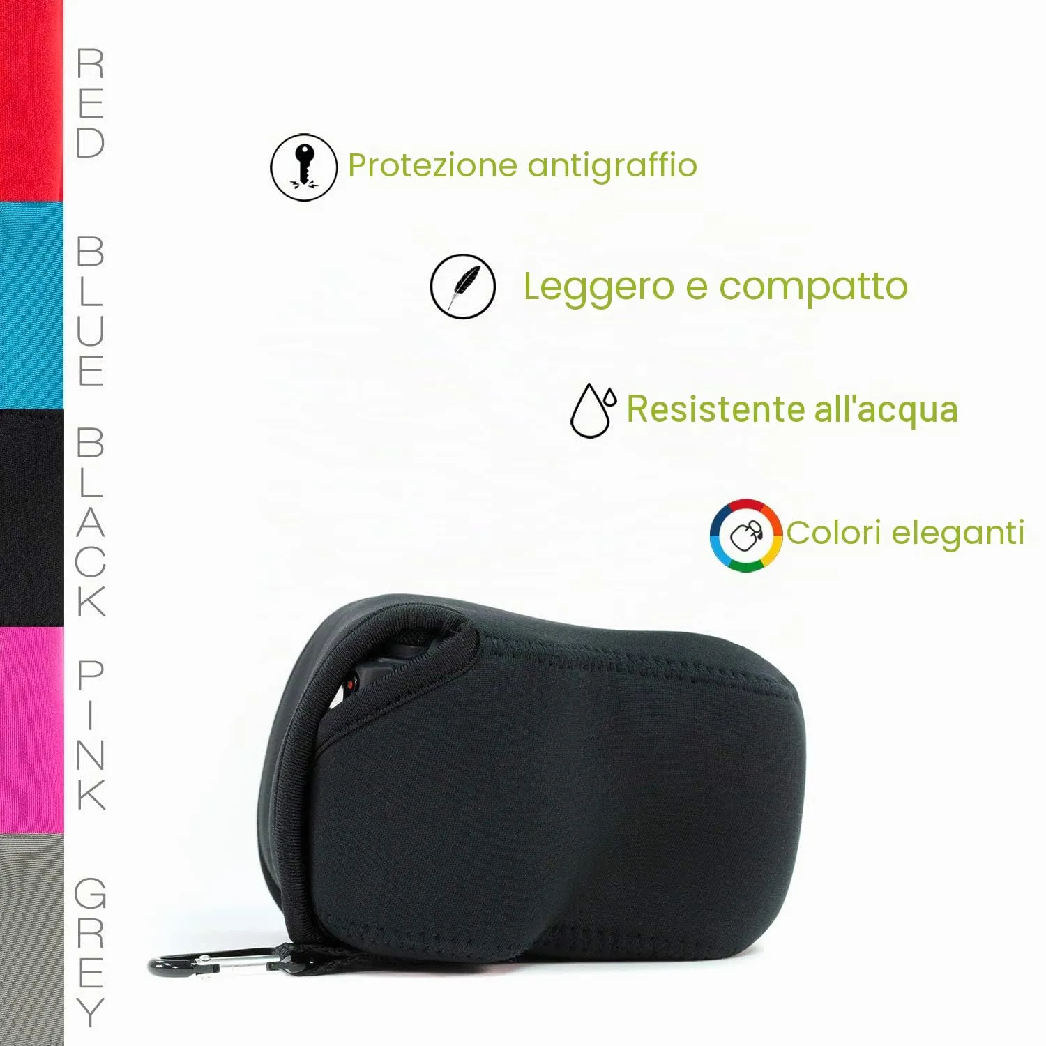 MegaGear custodia neoprene Olympus E-M1 Mark II 12-40mm nero