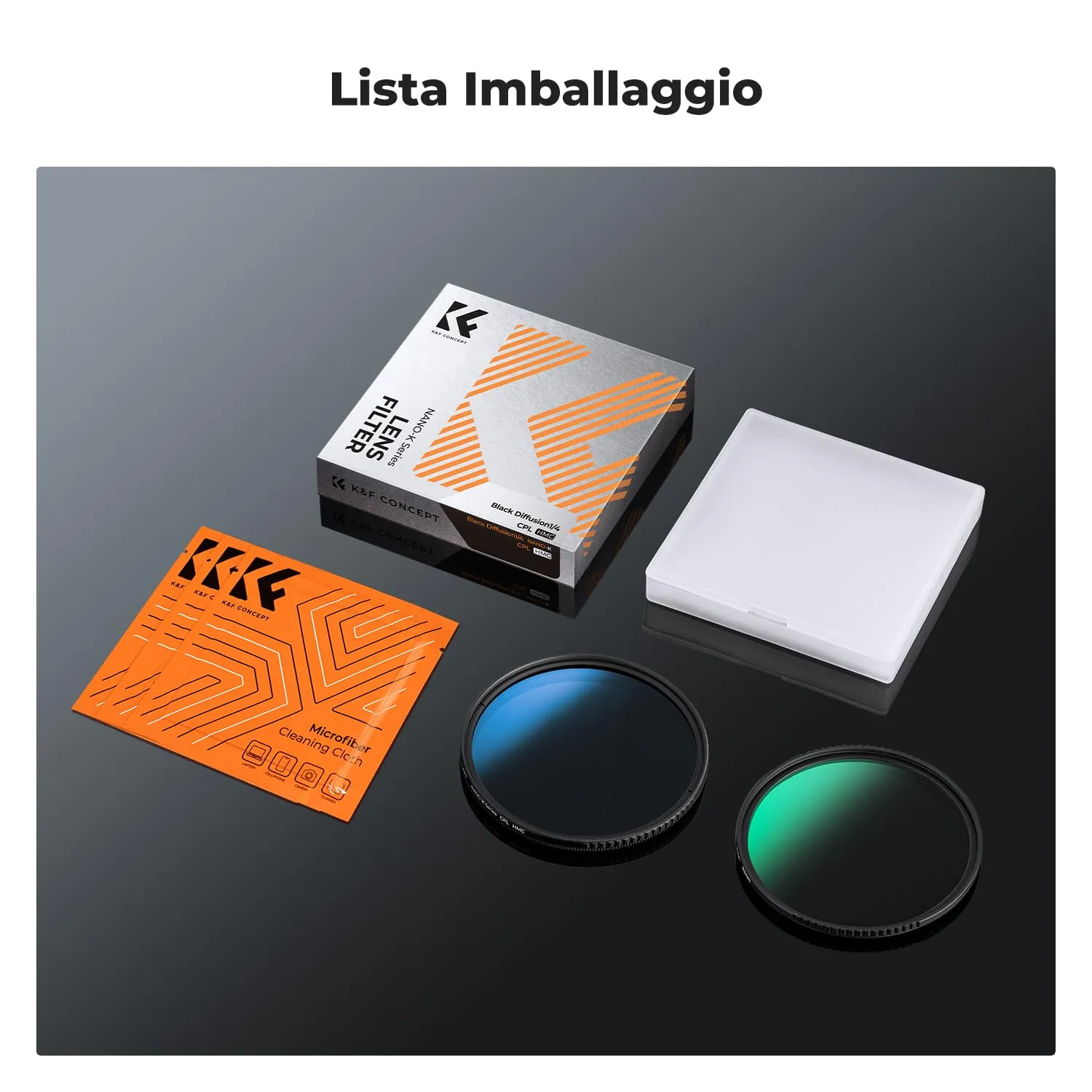 K&F Concept Nano-Klear kit filtri Black Mist 1/4+CPL 67mm