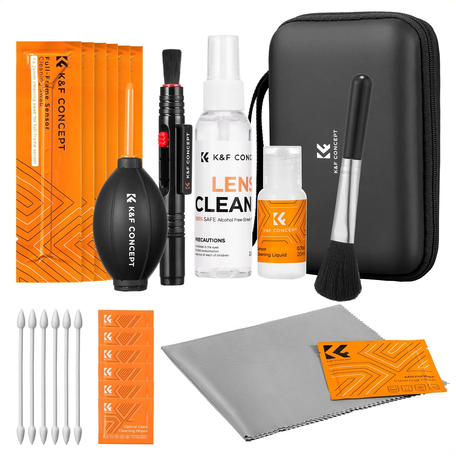 K&F Concept kit pulizia fotocamera 25 in 1 APS-C
