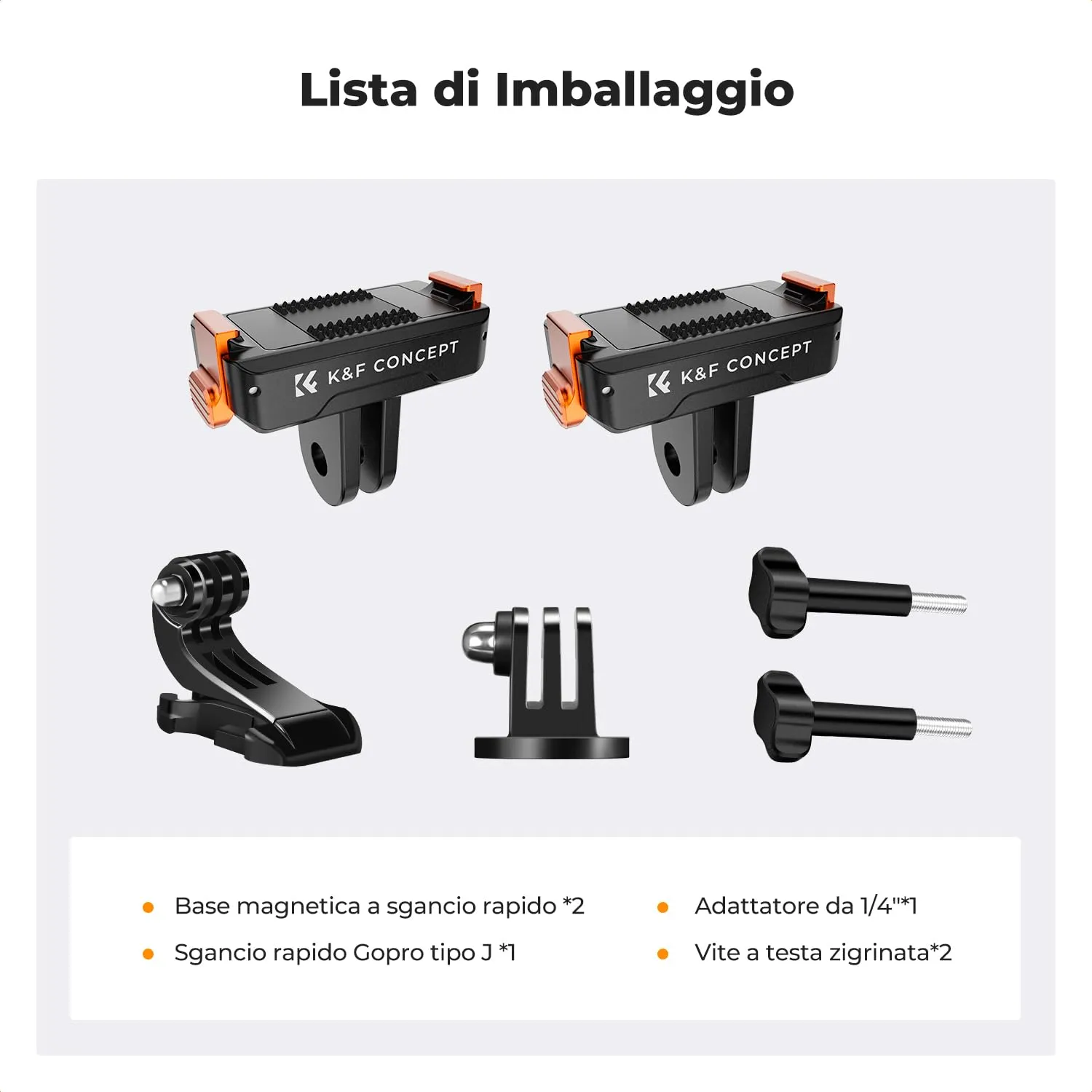 K&F Concept adattatore magnetico action cam DJI Osmo 2 pezzi