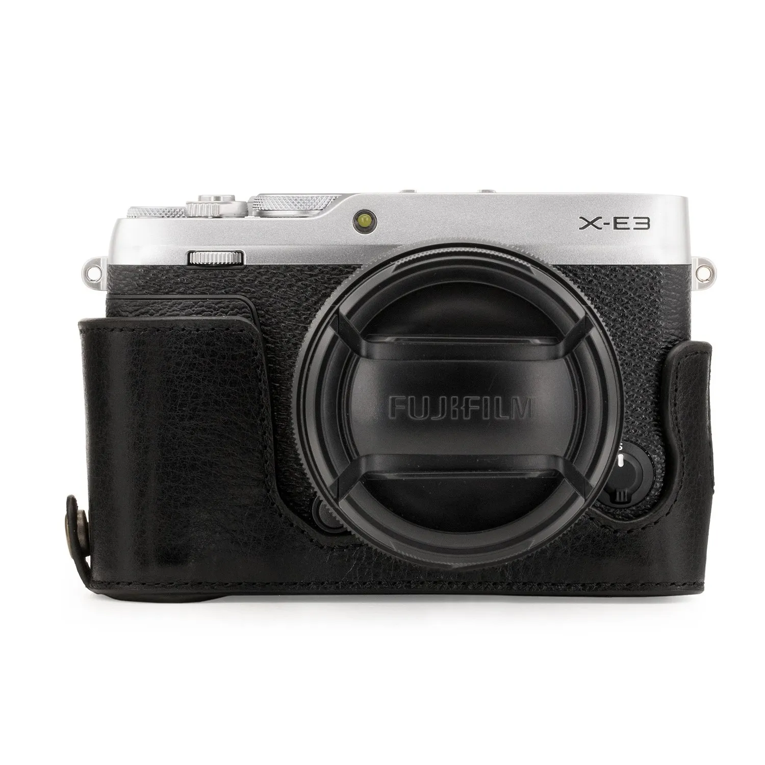 MegaGear MG1342 Custodia Mezza Pelle Fujifilm X-E3 Nera