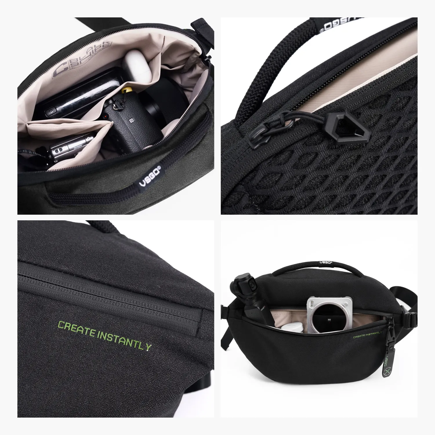 VSGO Black Snipe borsa foto 4L moss impermeabile