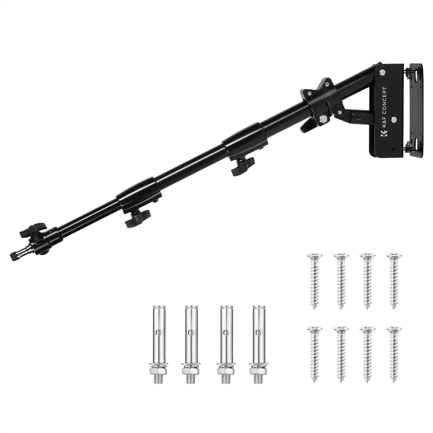 K&F Concept braccio triangolare parete 130cm metallo 1/4"-3/8"