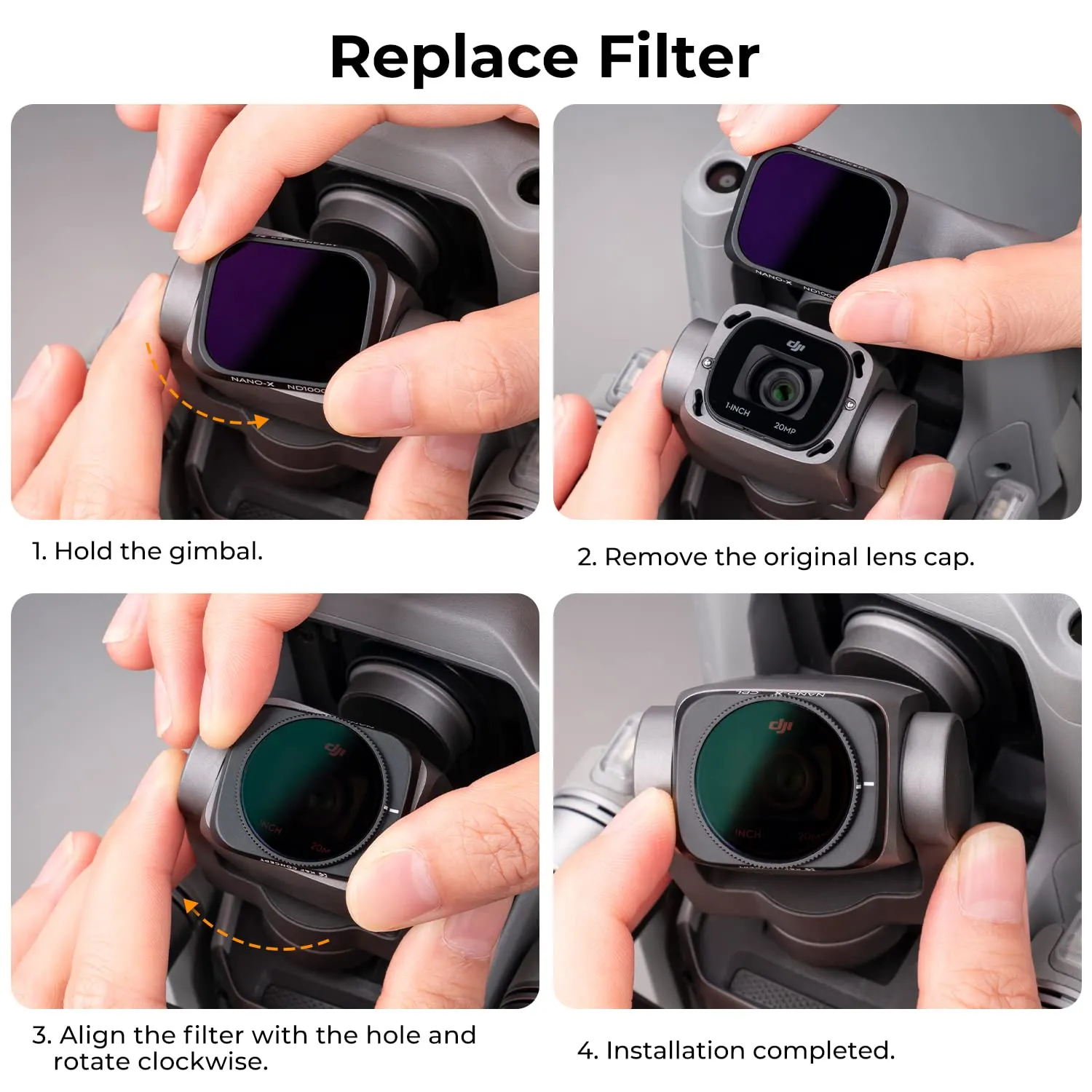 K&F Concept Bright Day kit 4 filtri ND/PL per DJI Air 2S